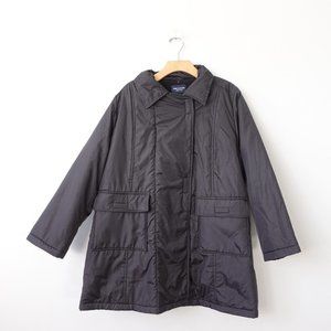 Black Overcoat Jacket Mens Medium Fleece Oversized Boxy JAPAN COMME CA‎ DU MODE